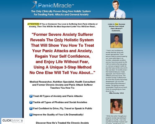 Panic Miracle ™: Top Panic Attacks & Anxiety Offer on Clickbank!