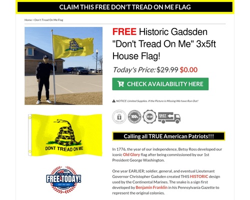 Free Don’t Tread on Me Flags!