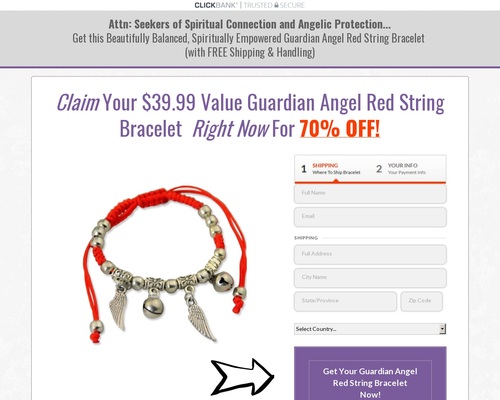 2022! Gorgeous Guardian Angel Bracelet Offer with Full Funnel