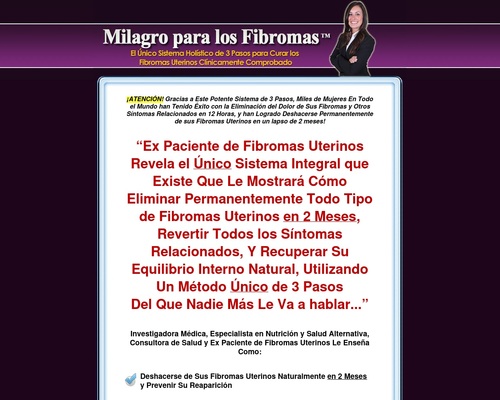 Milagro Para los Fibromas (TM) : Fibroids Miracle (TM) In Spanish!