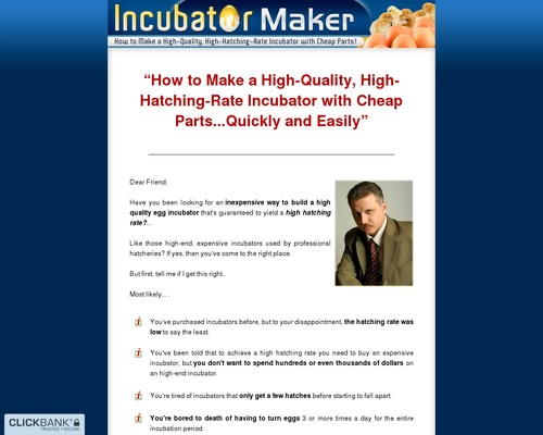 Incubator Maker ~  Hatch Chicken, Quail, Ducks & More