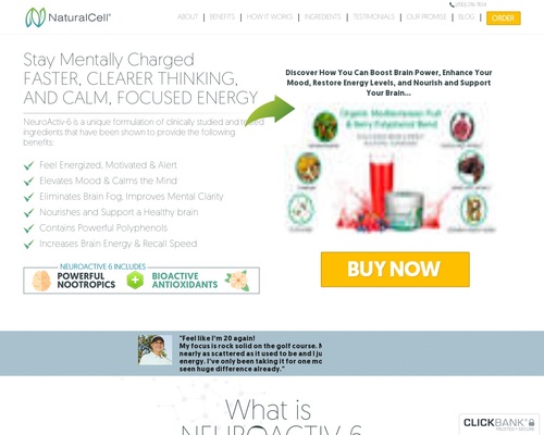 NEW VSL- NeuroActiv6- Top Brain & Energy Supplement -75% Commissions