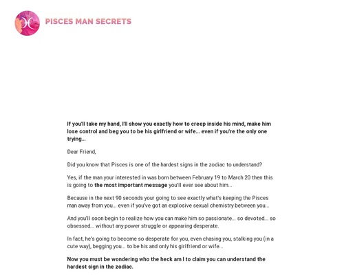 Pisces Man Secrets: Starving Crowd LOVES This Astro-Dating Offer