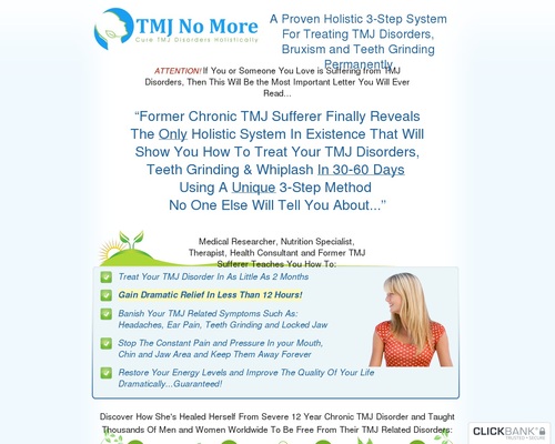 TMJ No More ™: $45/Sale ~ Top TMJ, Bruxism & Teeth Grinding Offer!